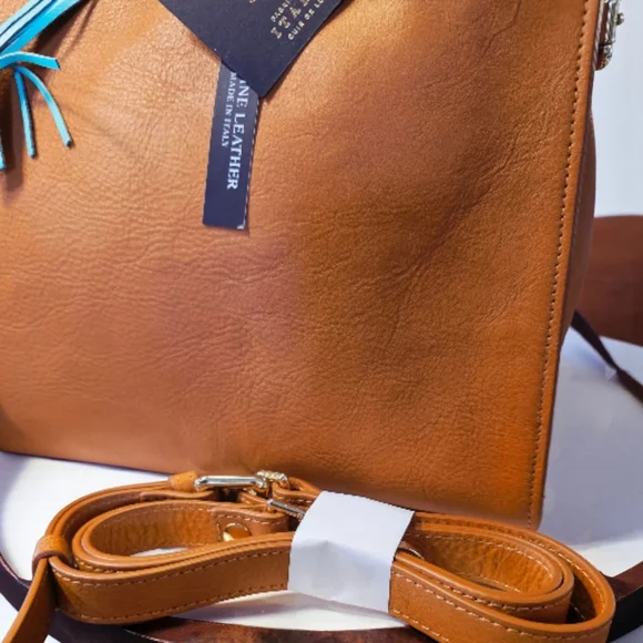 SALE!! Genuine Leather Claudia Firenze Tote Bag NWT - Picture 8 of 8